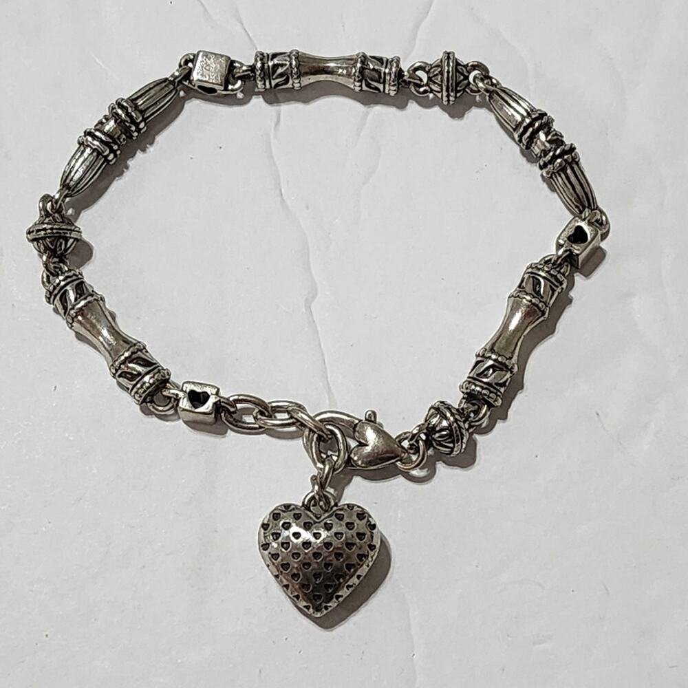 Brighton heart charm silver plated bracelet‎